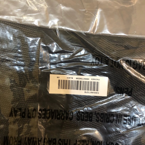 Supreme Canvas Tote Black FW20 - Picture 5 of 5